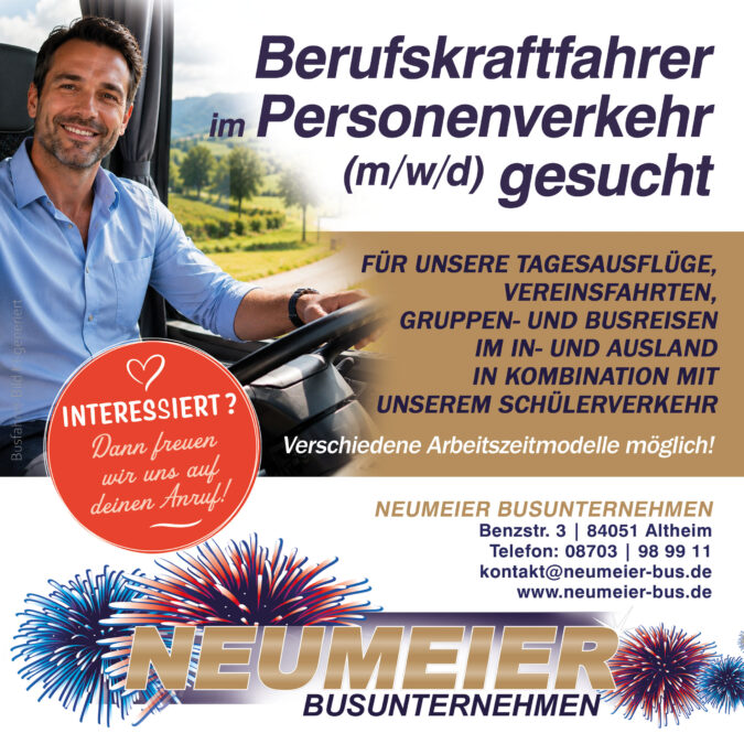 Busfahrer m/w/d gesucht!
